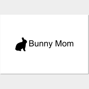 Bunny Mom Rabbit Silhouette Posters and Art